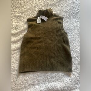 NWT Abercrombie & Fitch Mockneck Wool-Blend Sweater Shell Top